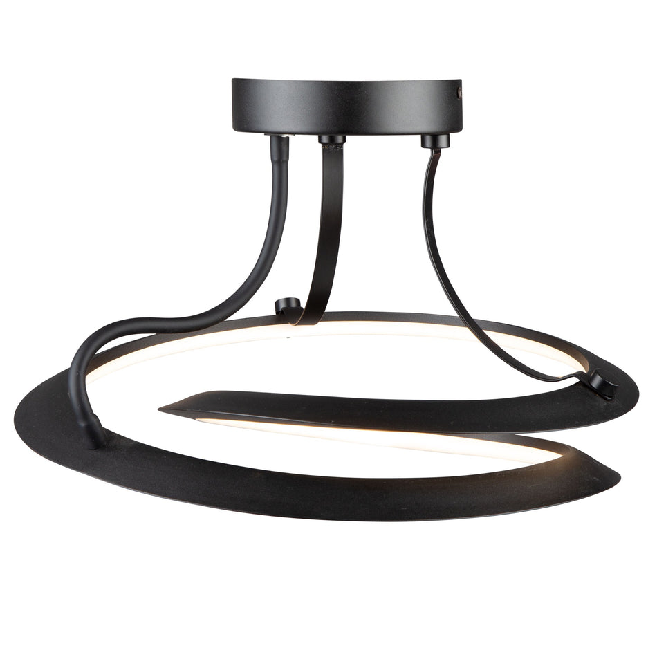 Ara 24W LED Semi-Flush Mount Black