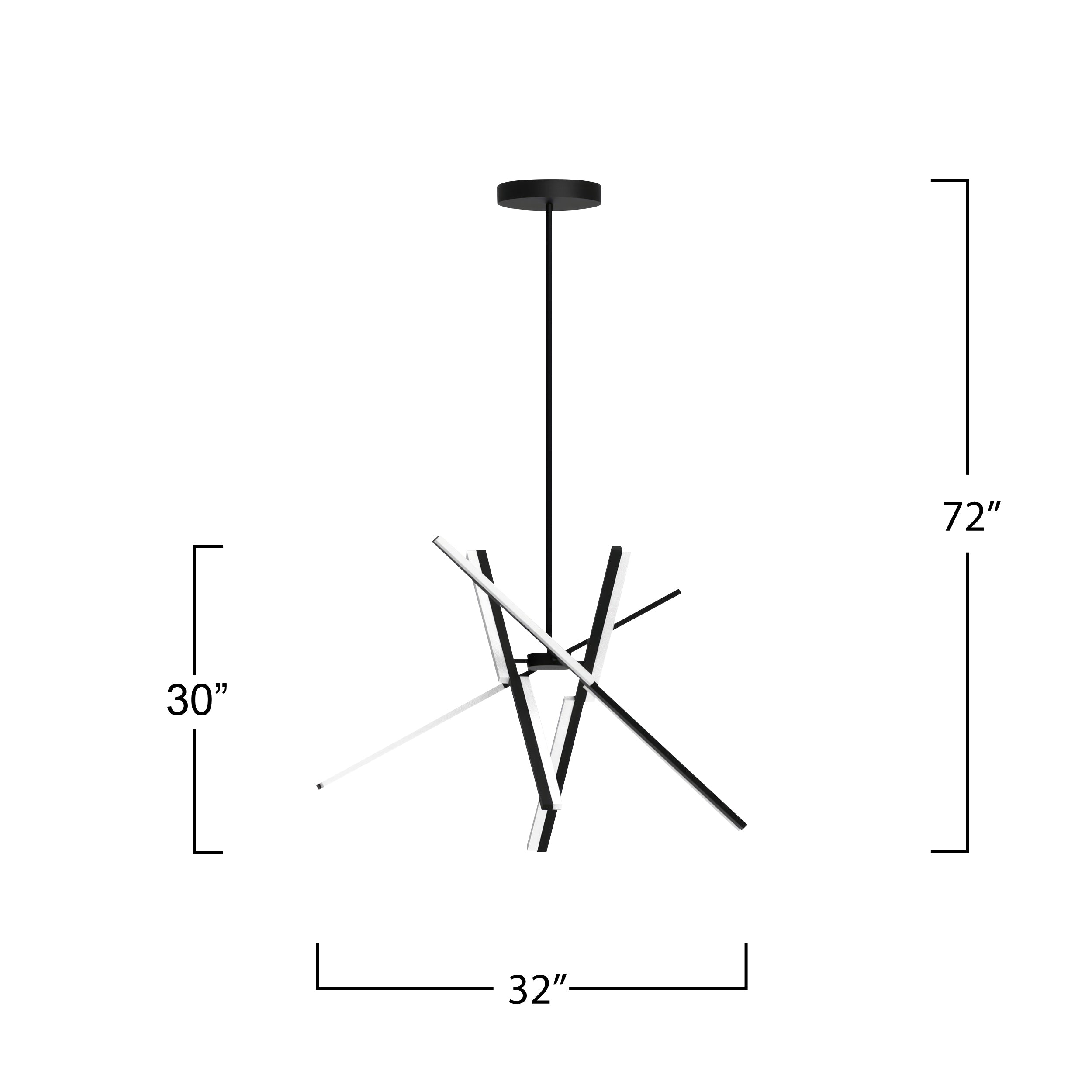Stix - LED Pendant - Black