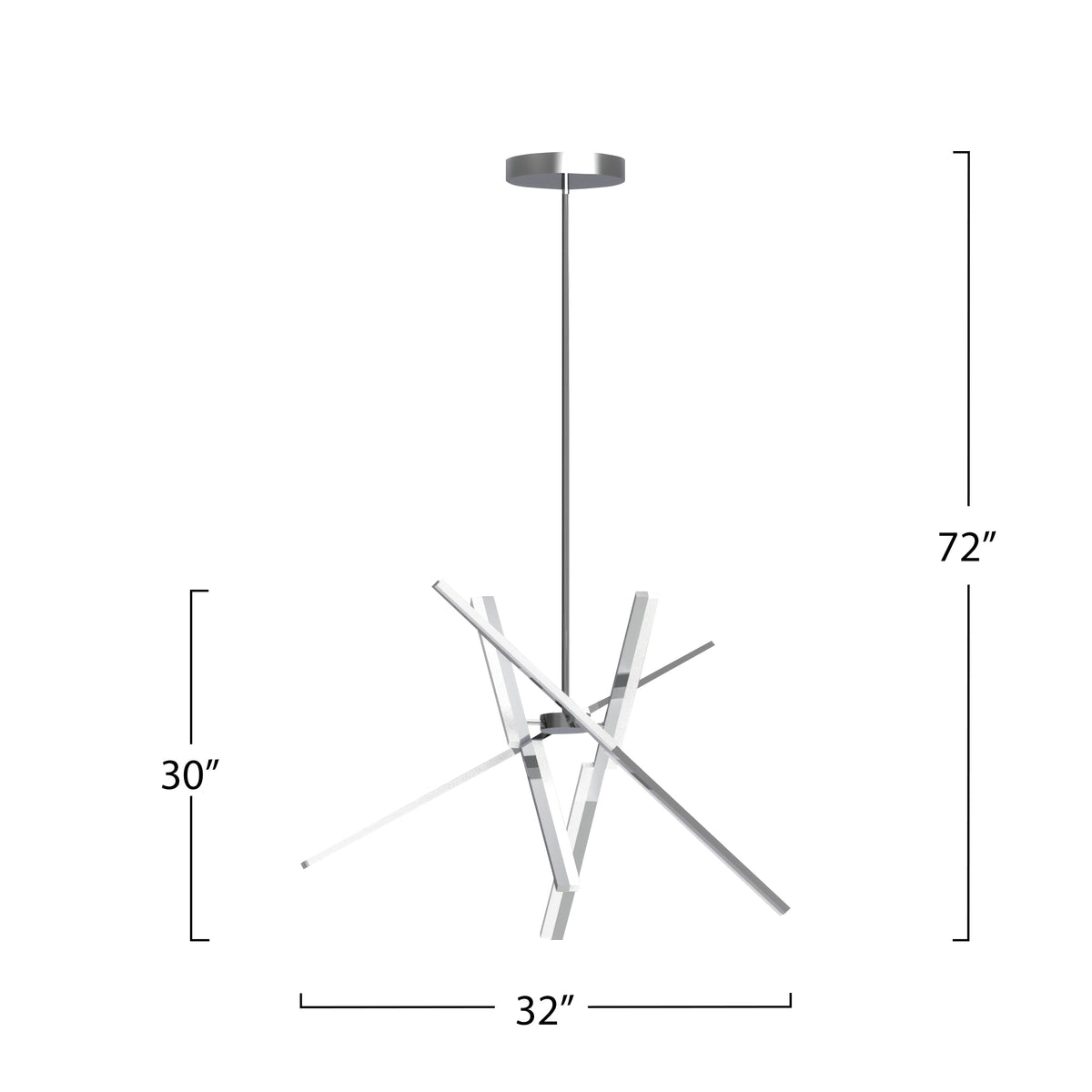 Stix - LED Pendant - Chrome