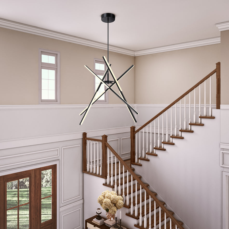 Stix - LED Chandelier - Black