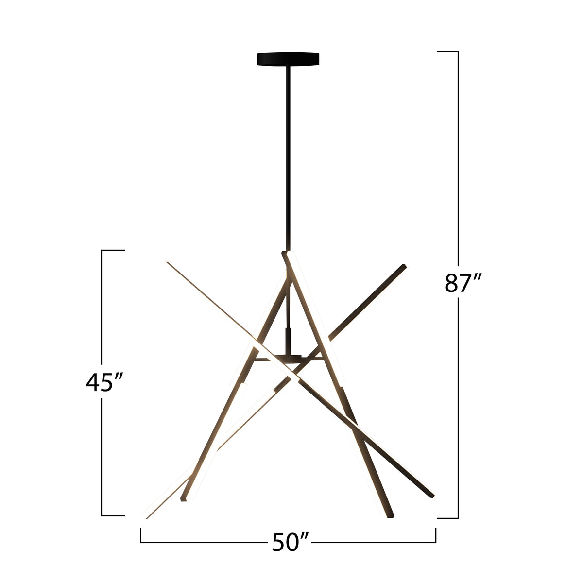 Stix - LED Chandelier - Black
