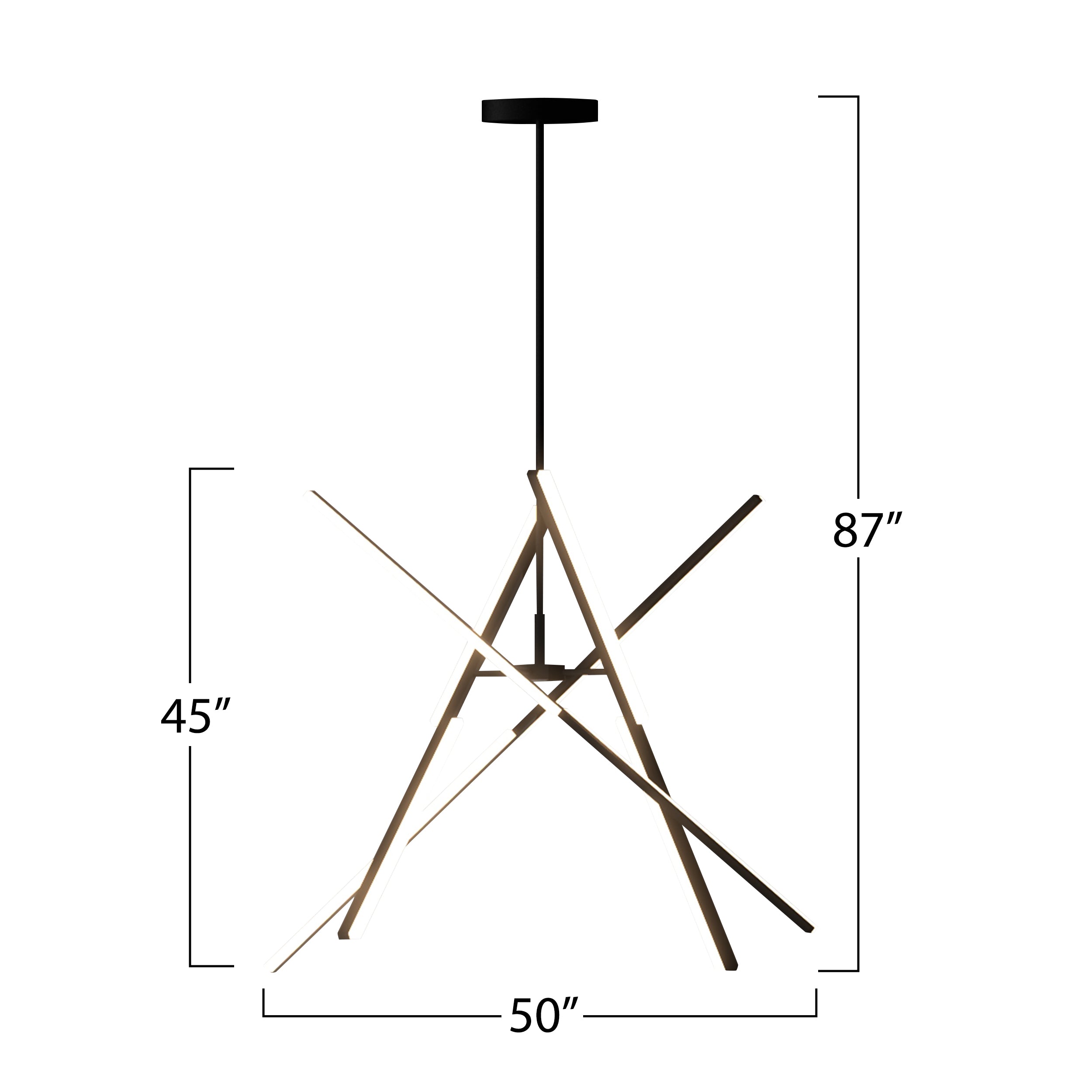 Stix - LED Chandelier - Black
