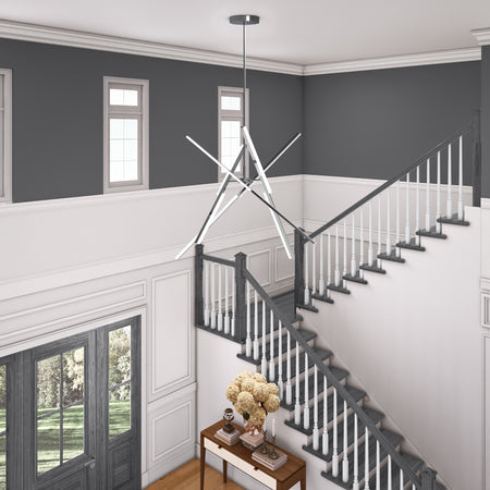 Stix - LED Chandelier - Chrome