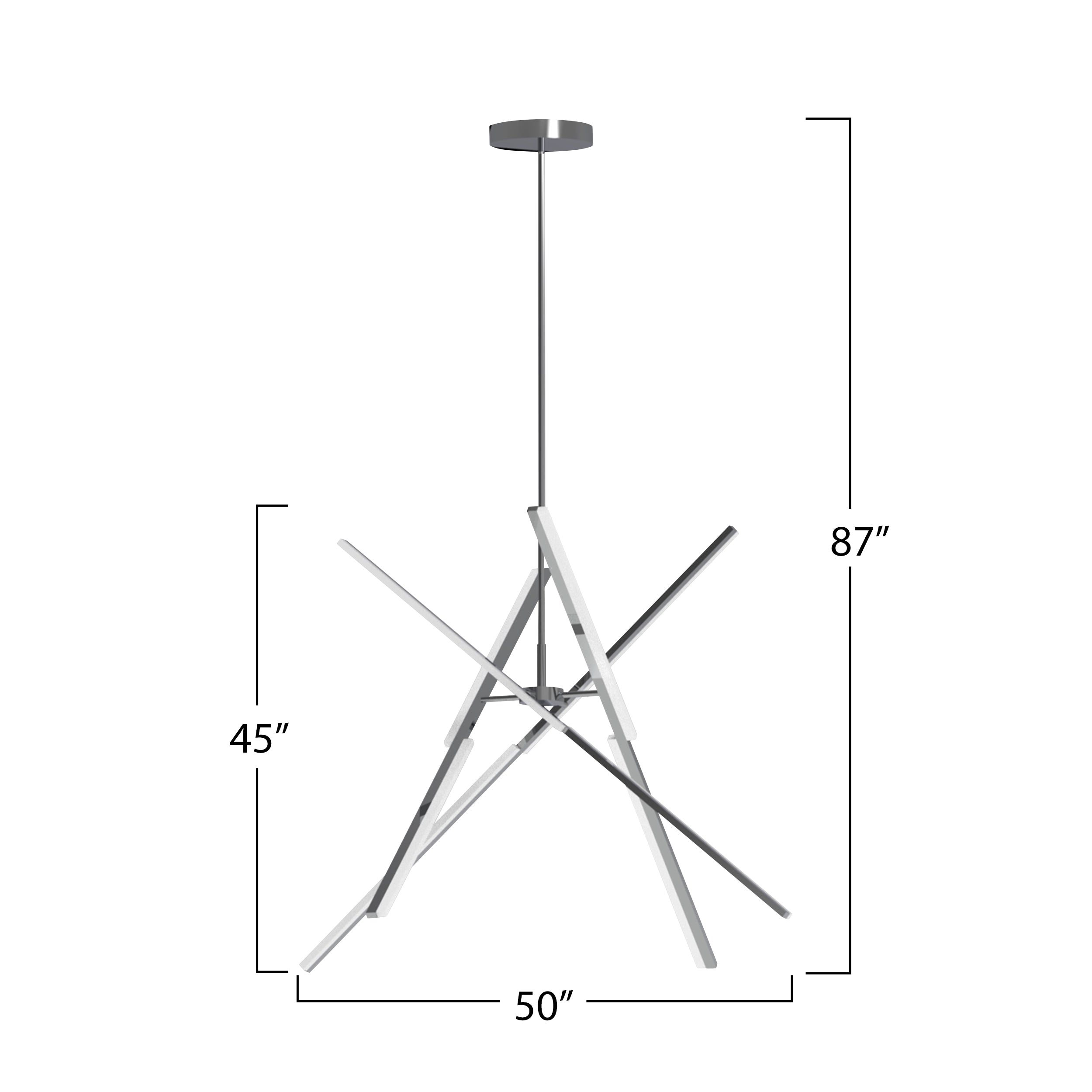 Stix - LED Chandelier - Chrome