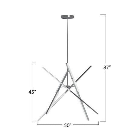 Stix - LED Chandelier - Chrome