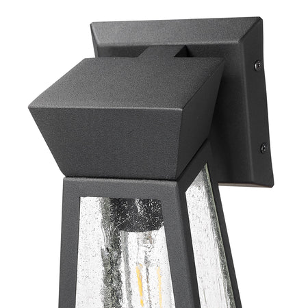 Lucian Collection 1-Light 12" Outdoor Wall Light Black