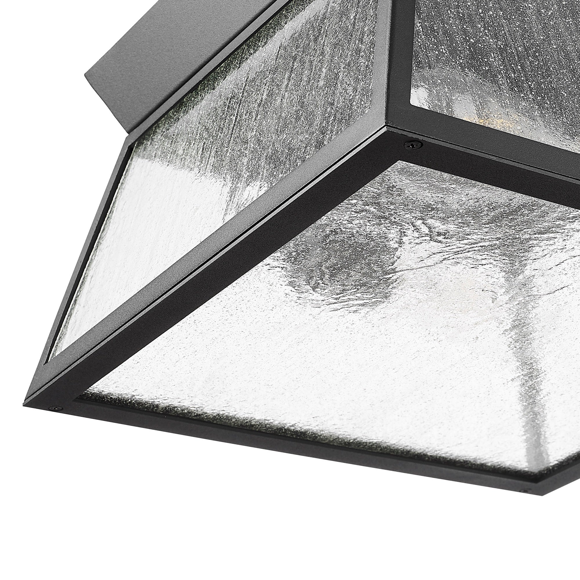 Lucian Collection 2-Light Outdoor Flushmount Black