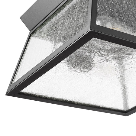 Lucian Collection 2-Light Outdoor Flushmount Black