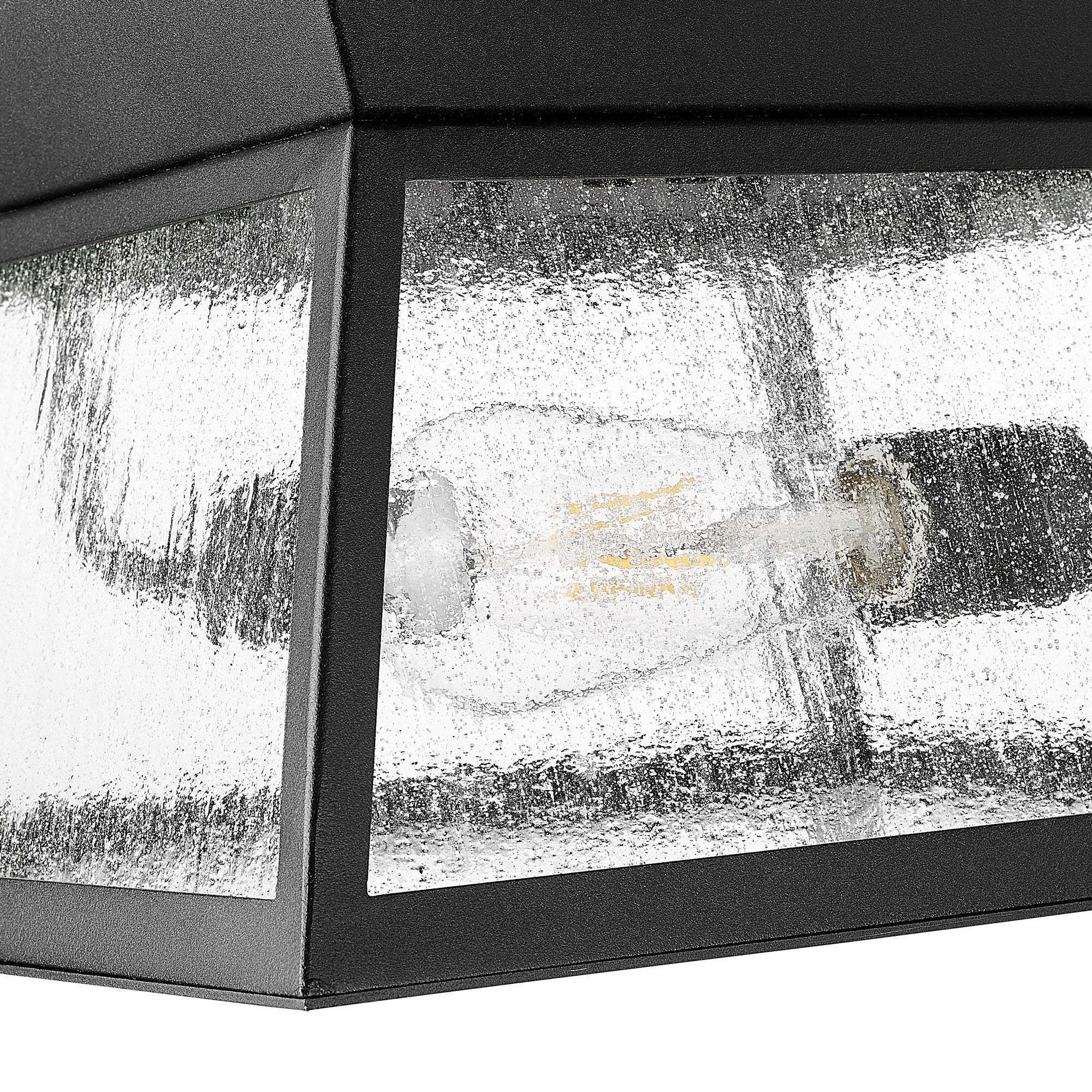 Lucian Collection 2-Light Outdoor Flushmount Black