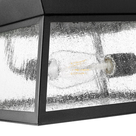 Lucian Collection 2-Light Outdoor Flushmount Black