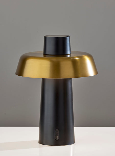 Pirlo LED Cordless Table Lamp- Black