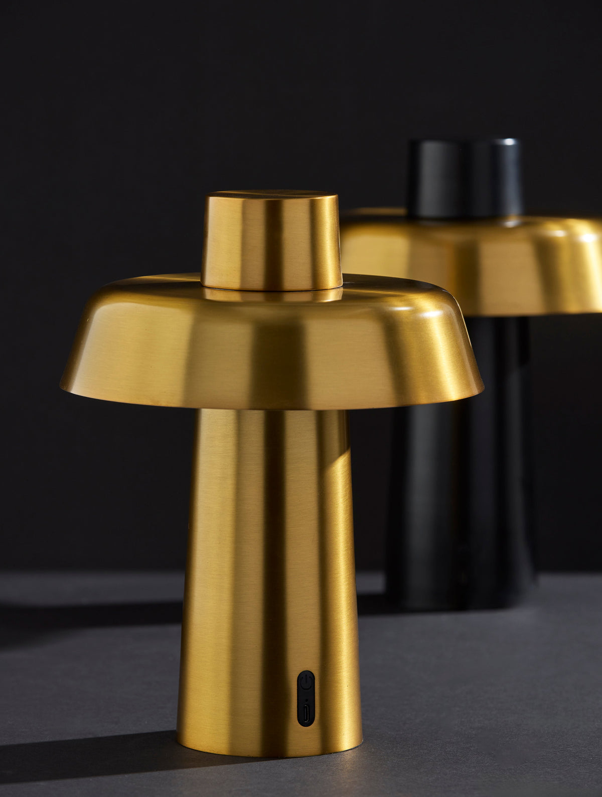 Pirlo LED Cordless Table Lamp- Antique Brass