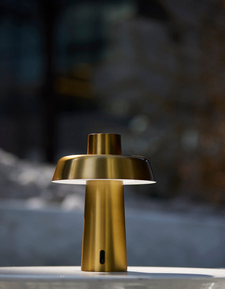 Pirlo LED Cordless Table Lamp- Antique Brass