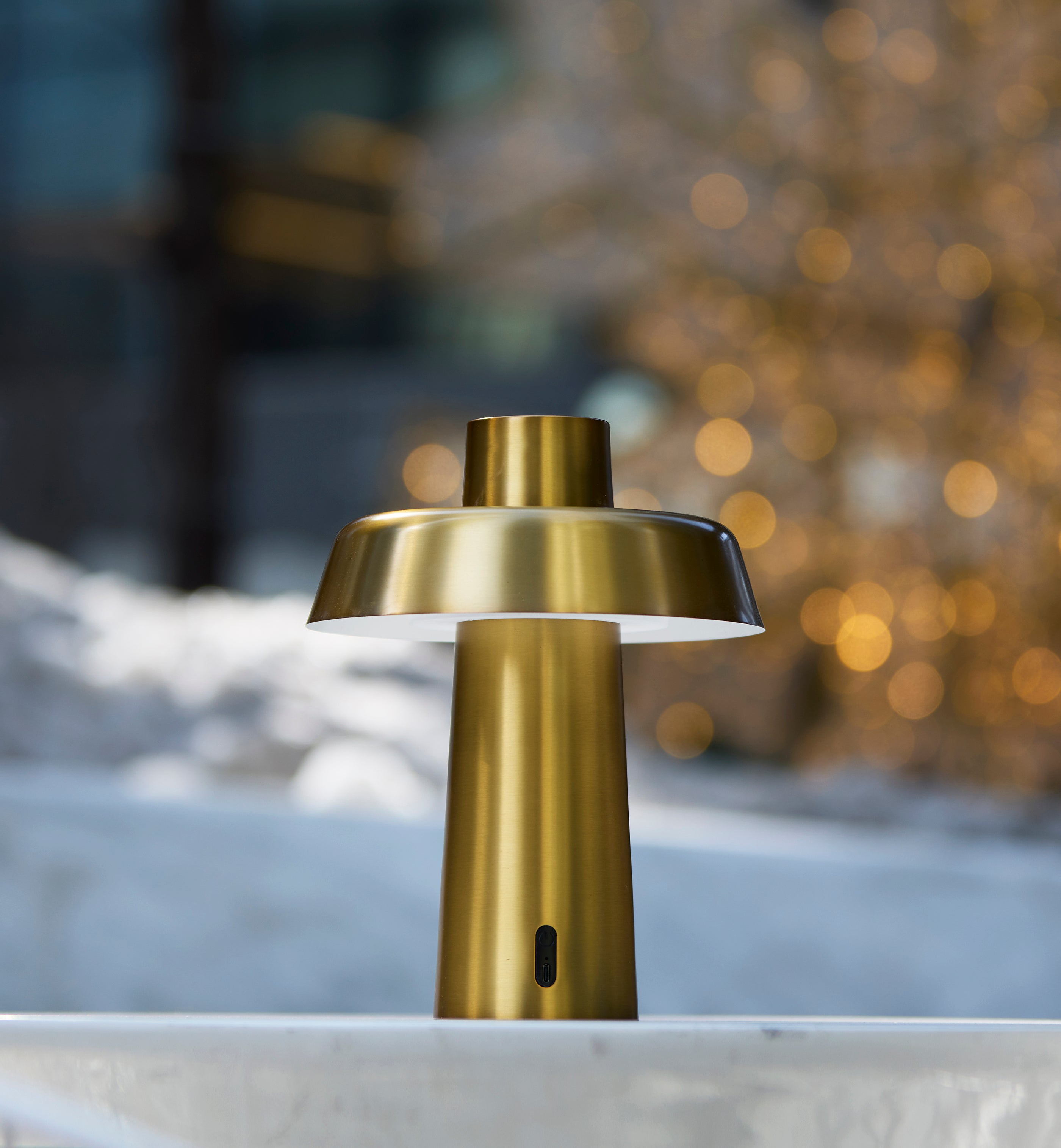Pirlo LED Cordless Table Lamp- Antique Brass