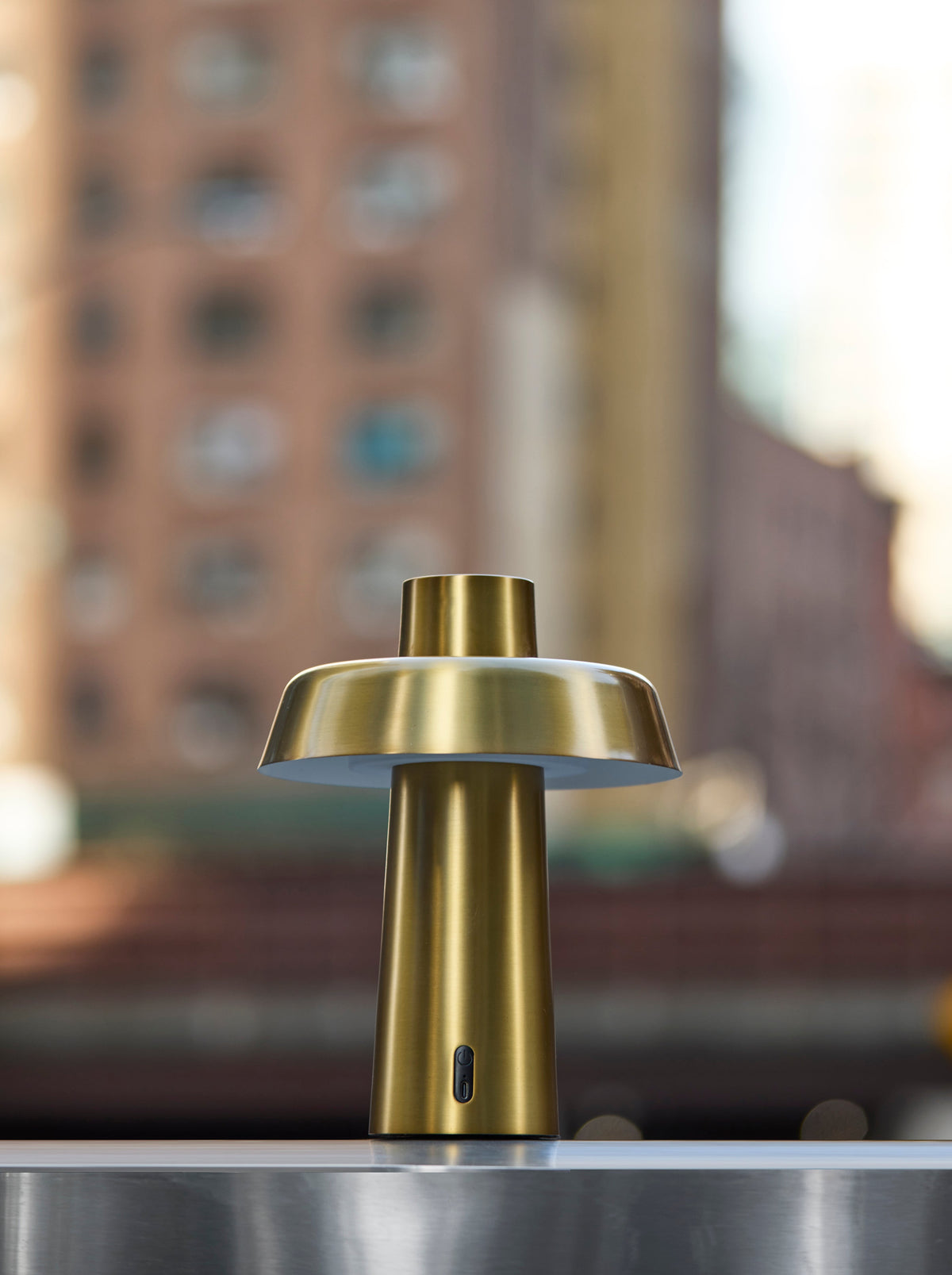 Pirlo LED Cordless Table Lamp- Antique Brass