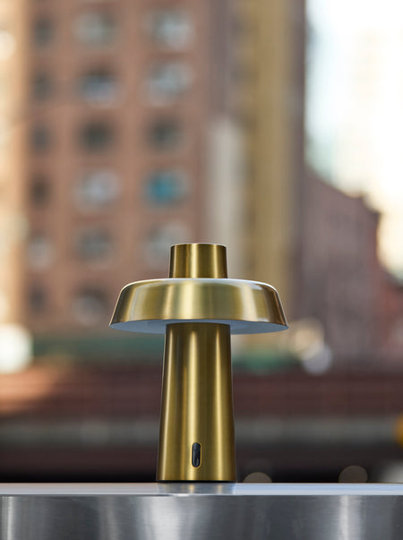 Pirlo LED Cordless Table Lamp- Antique Brass
