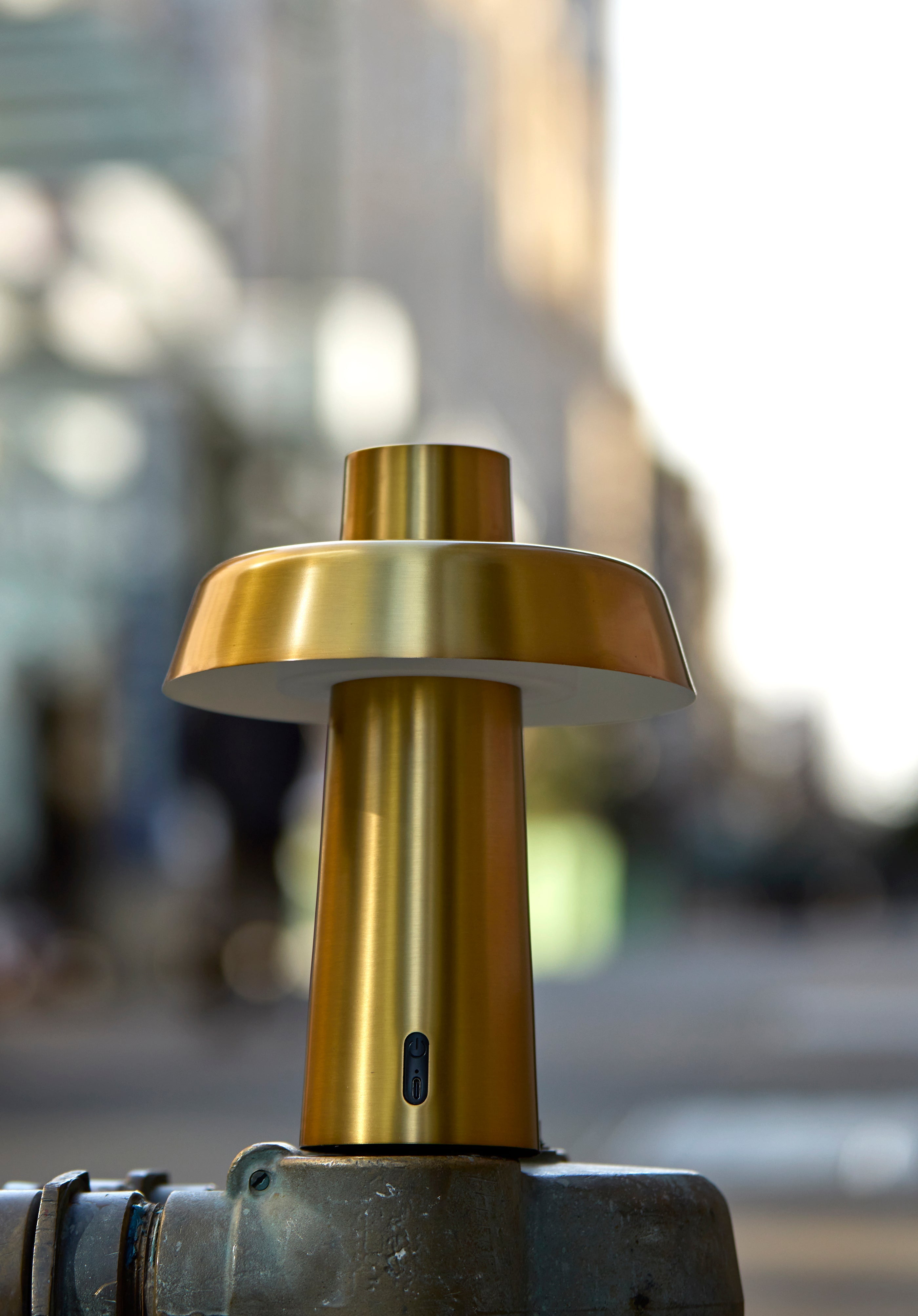 Pirlo LED Cordless Table Lamp- Antique Brass
