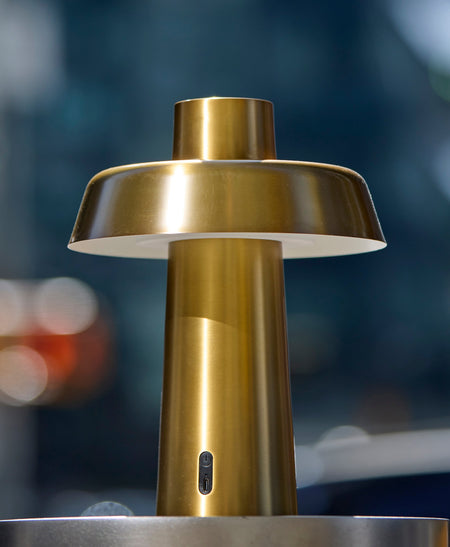 Pirlo LED Cordless Table Lamp- Antique Brass