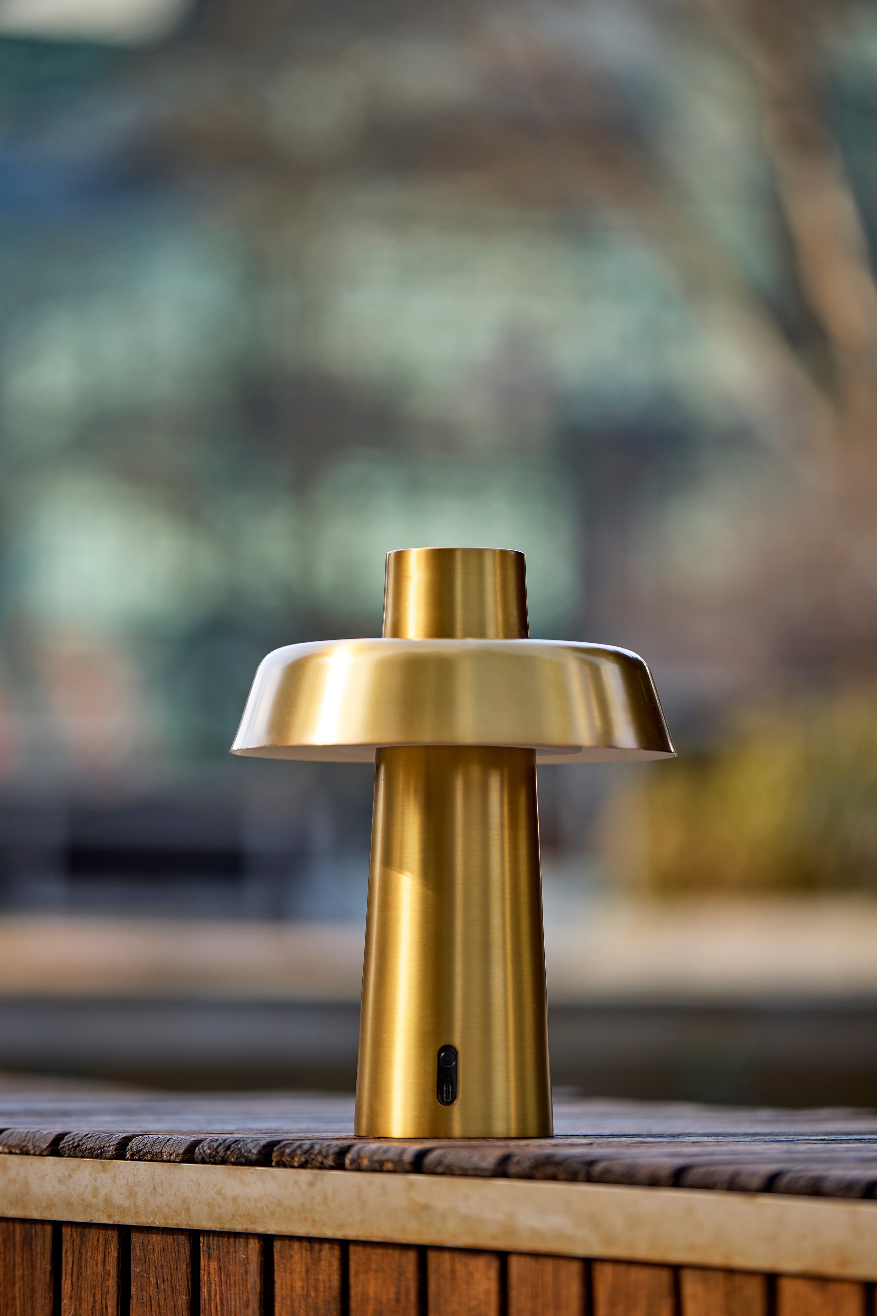 Pirlo LED Cordless Table Lamp- Antique Brass