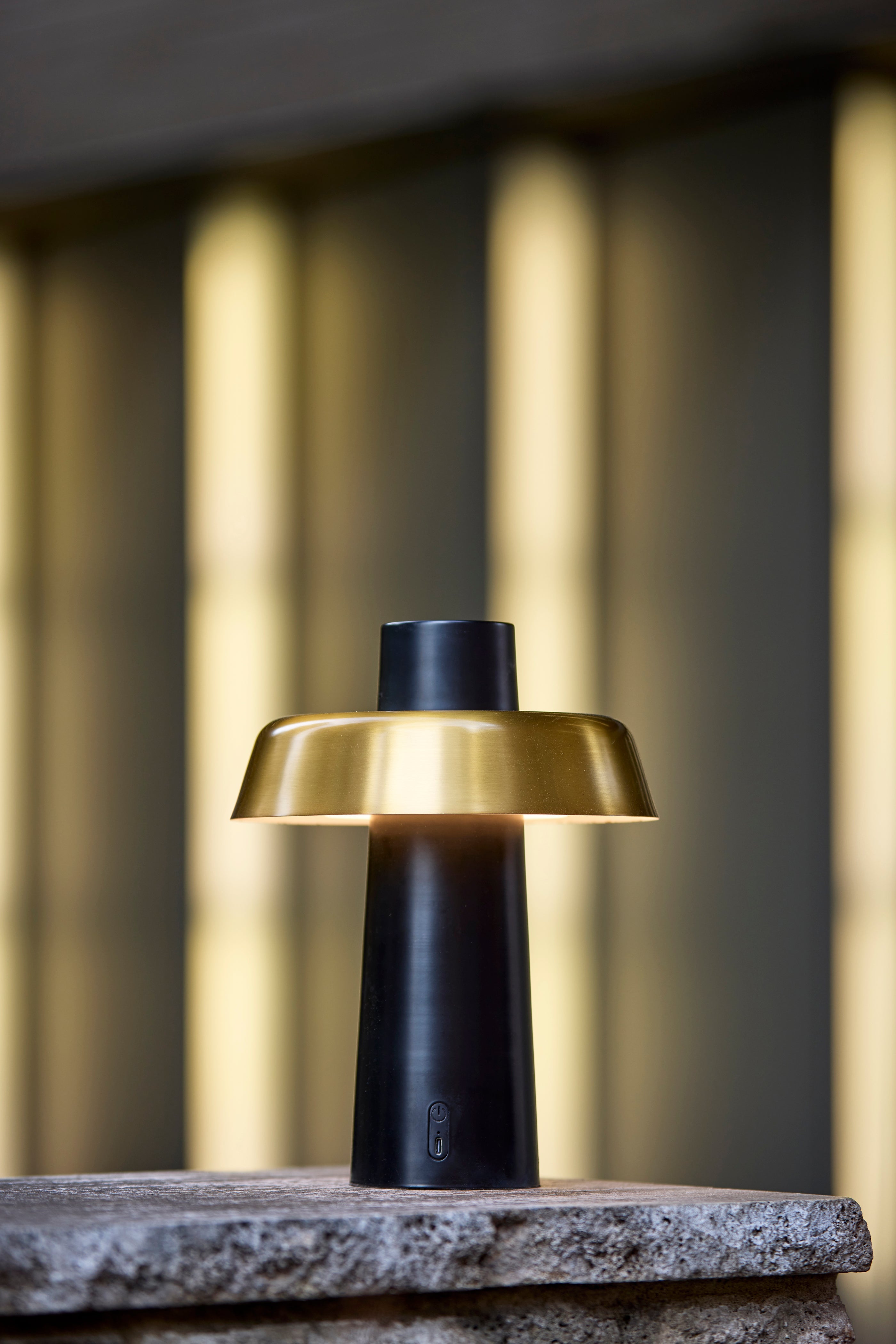 Pirlo LED Cordless Table Lamp- Antique Brass