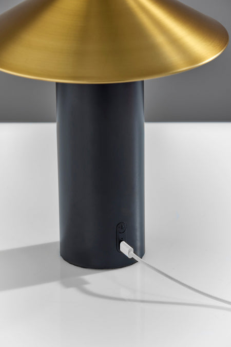 Pina LED Cordless Table Lamp- Black