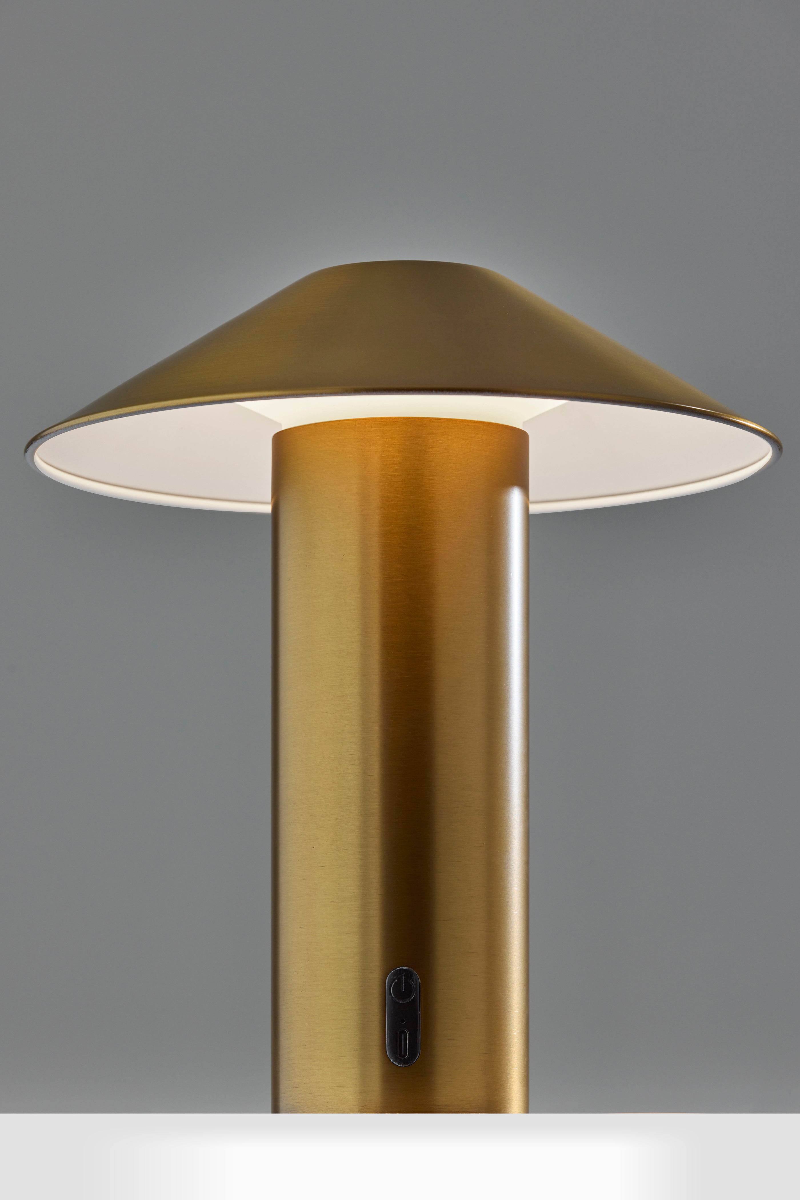 Pina LED Cordless Table Lamp- Antique Brass