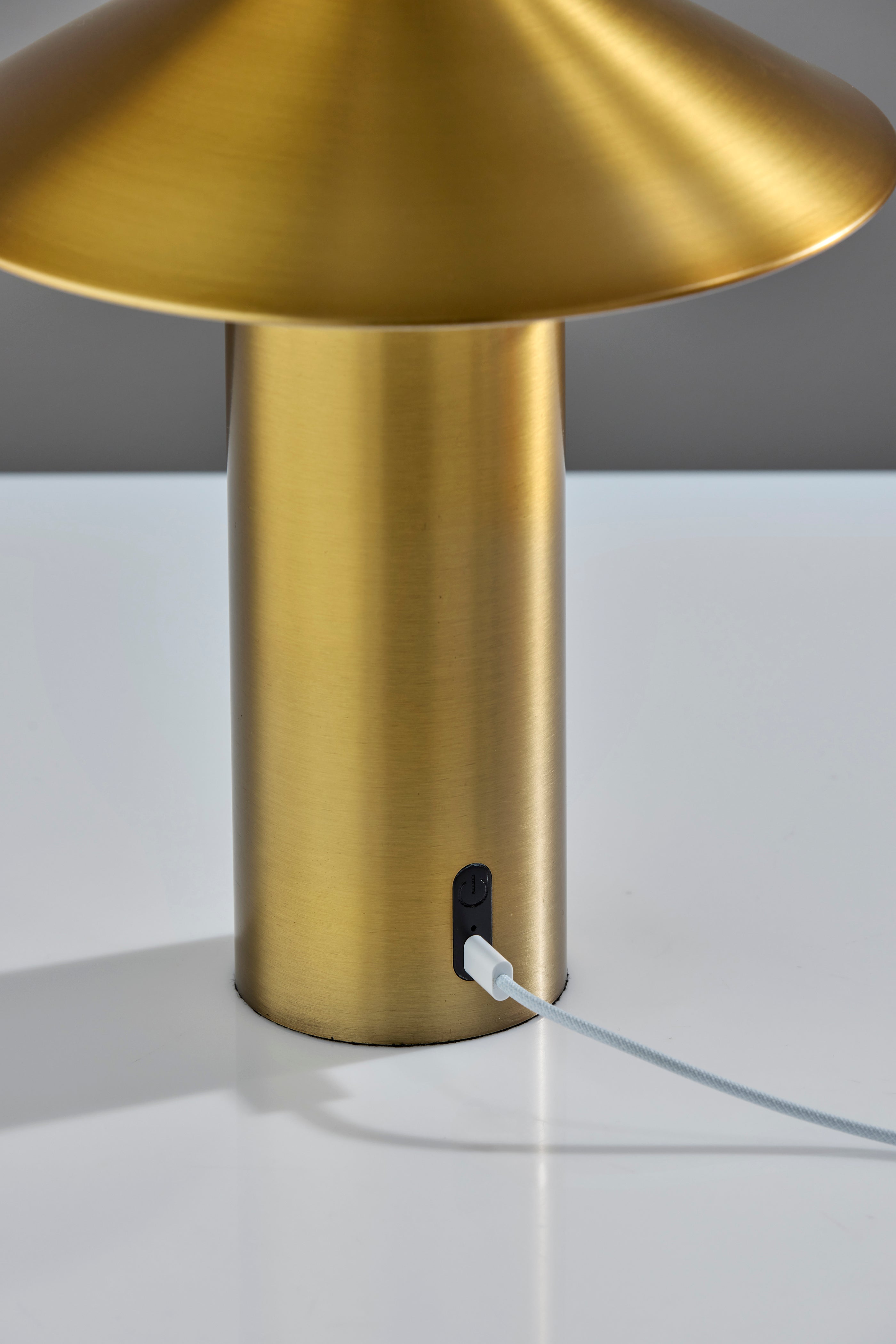 Pina LED Cordless Table Lamp- Antique Brass