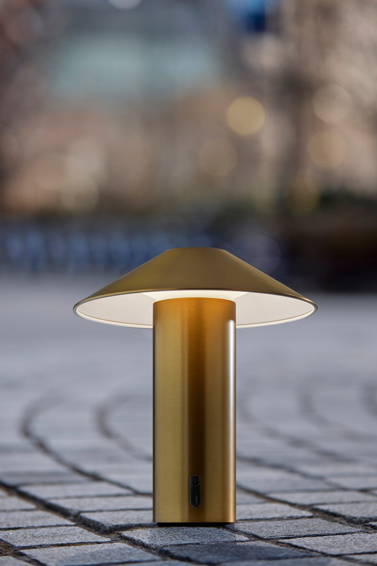 Pina LED Cordless Table Lamp- Antique Brass