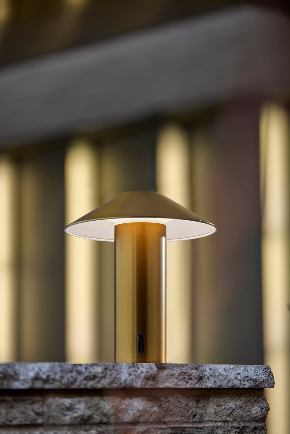 Pina LED Cordless Table Lamp- Antique Brass