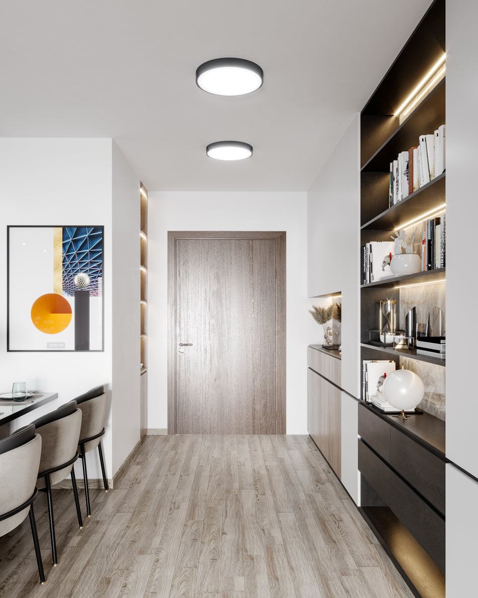 Adelaide 15-in Matte Black LED Flush Mount by ALORA MOOD