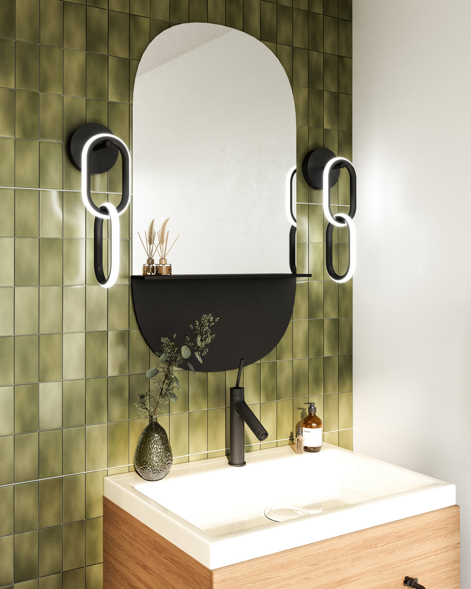 Airen 17-in Black LED Wall Sconce by KUZCO