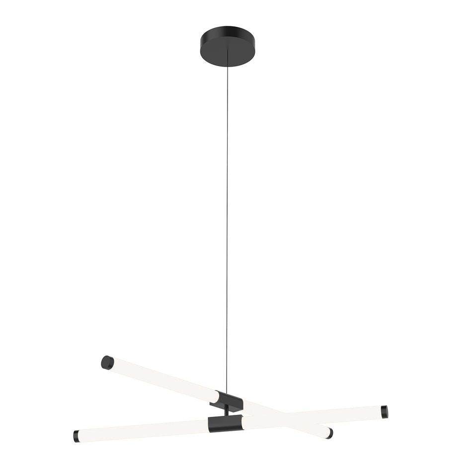 Akari 37-in Black LED Chandeliers by KUZCO