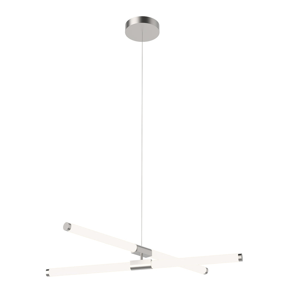 Akari 37-in Brushed Nickel LED Chandeliers by KUZCO