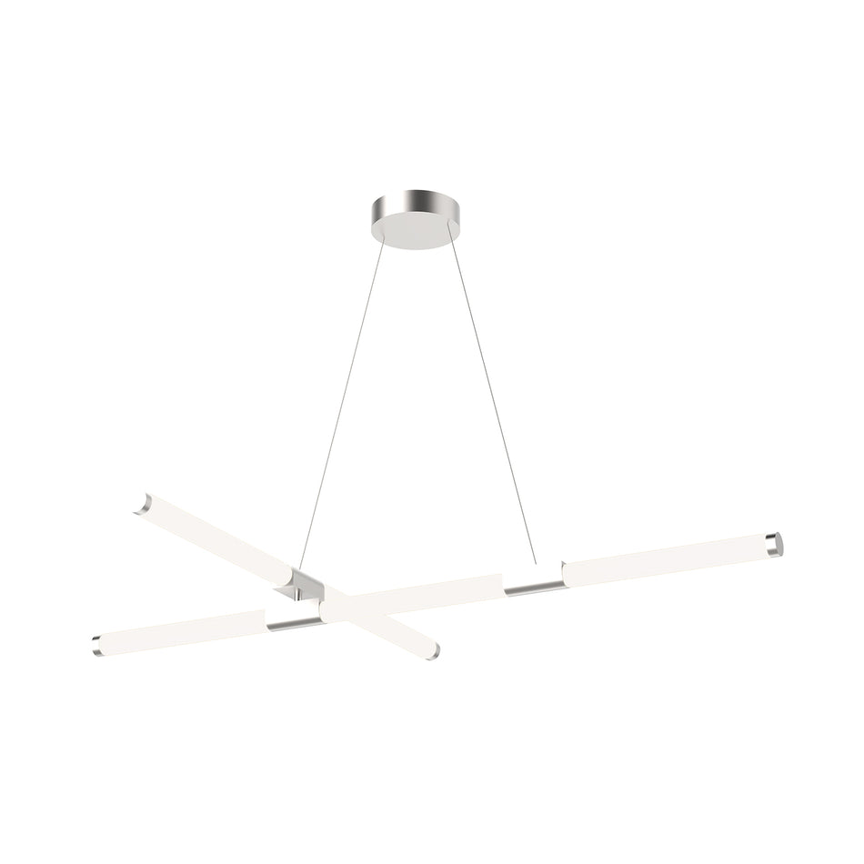 Akari 48-in Brushed Nickel LED Chandeliers by KUZCO