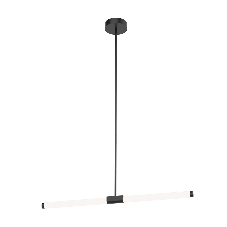 Akari 37-in Black LED Linear Pendant by KUZCO