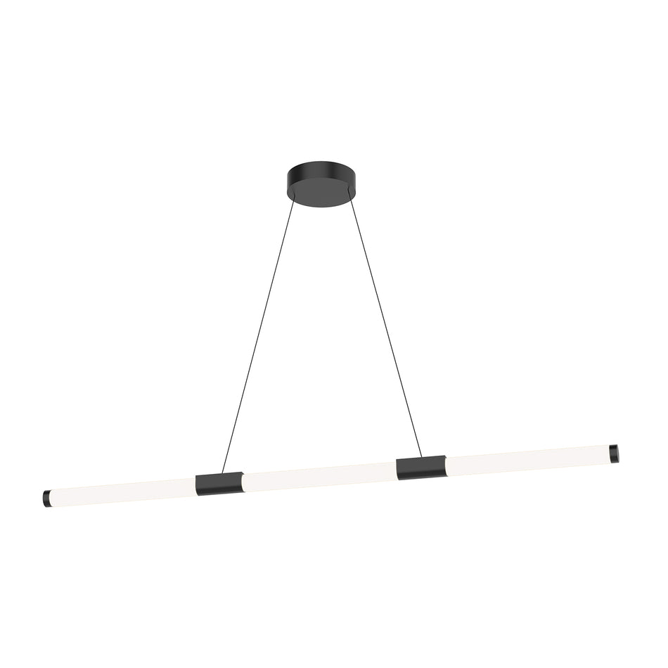 Akari 48-in Black LED Linear Pendant by KUZCO