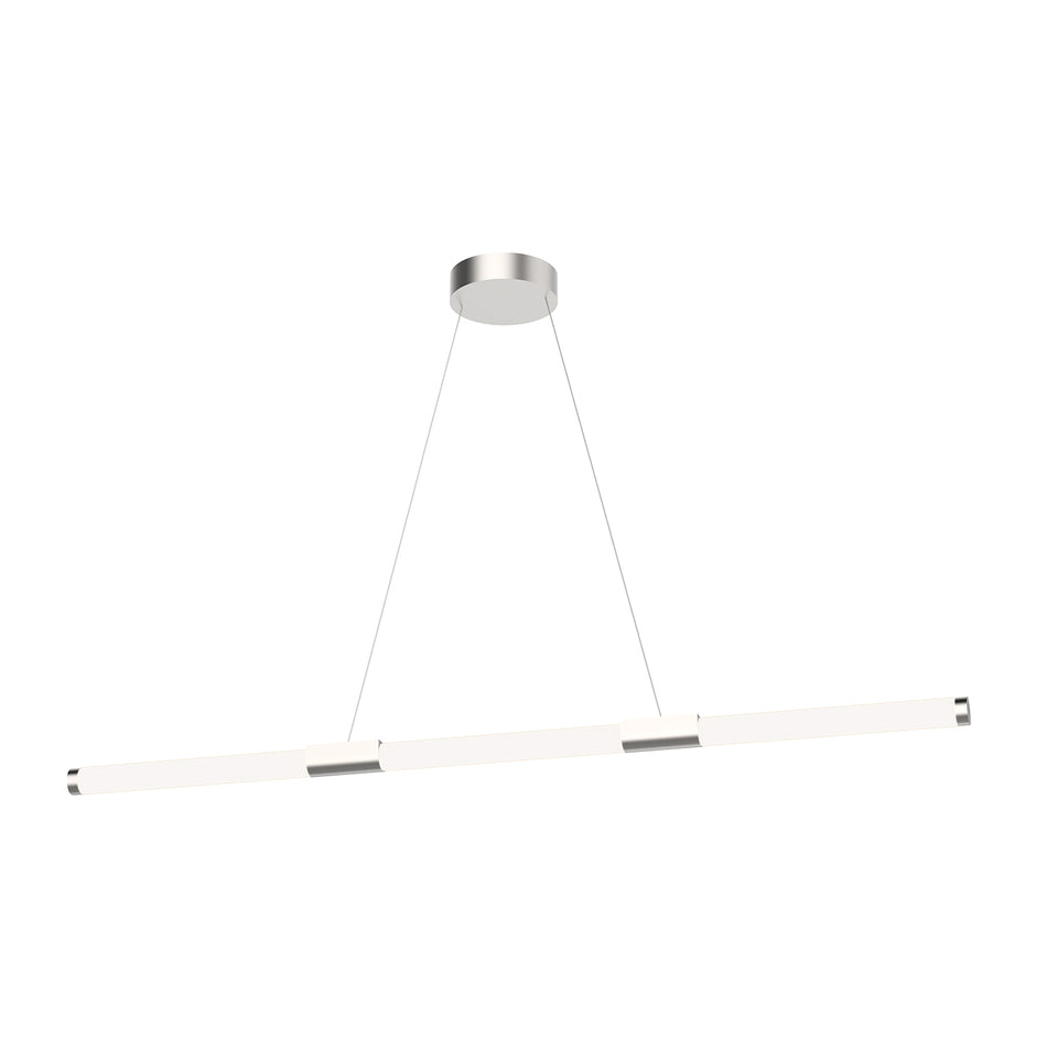 Akari 48-in Brushed Nickel LED Linear Pendant by KUZCO