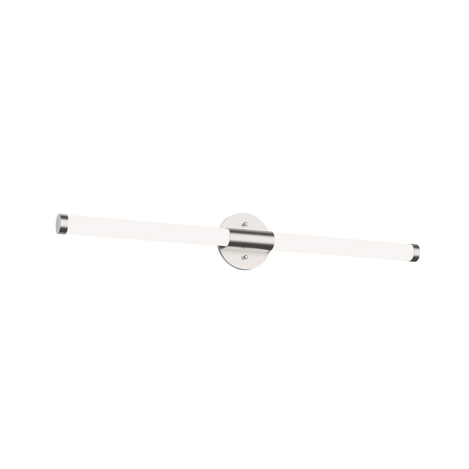 Akari 32-in Brushed Nickel LED Vanity by KUZCO