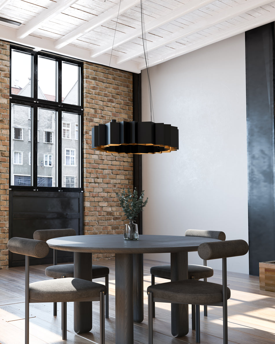 Akira 40-in Black/Gold 12 Lights Chandeliers by KUZCO