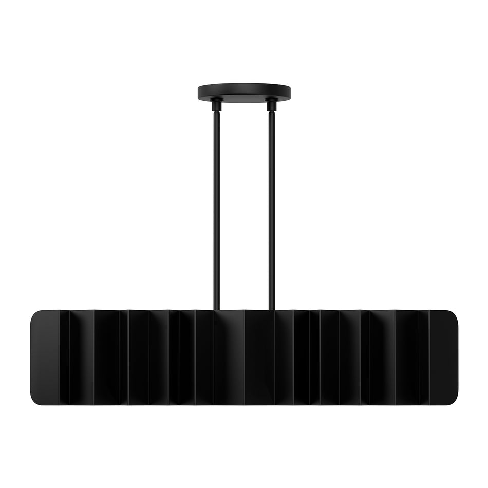 Akira 42-in Black/Gold 6 Lights Linear Pendant by KUZCO