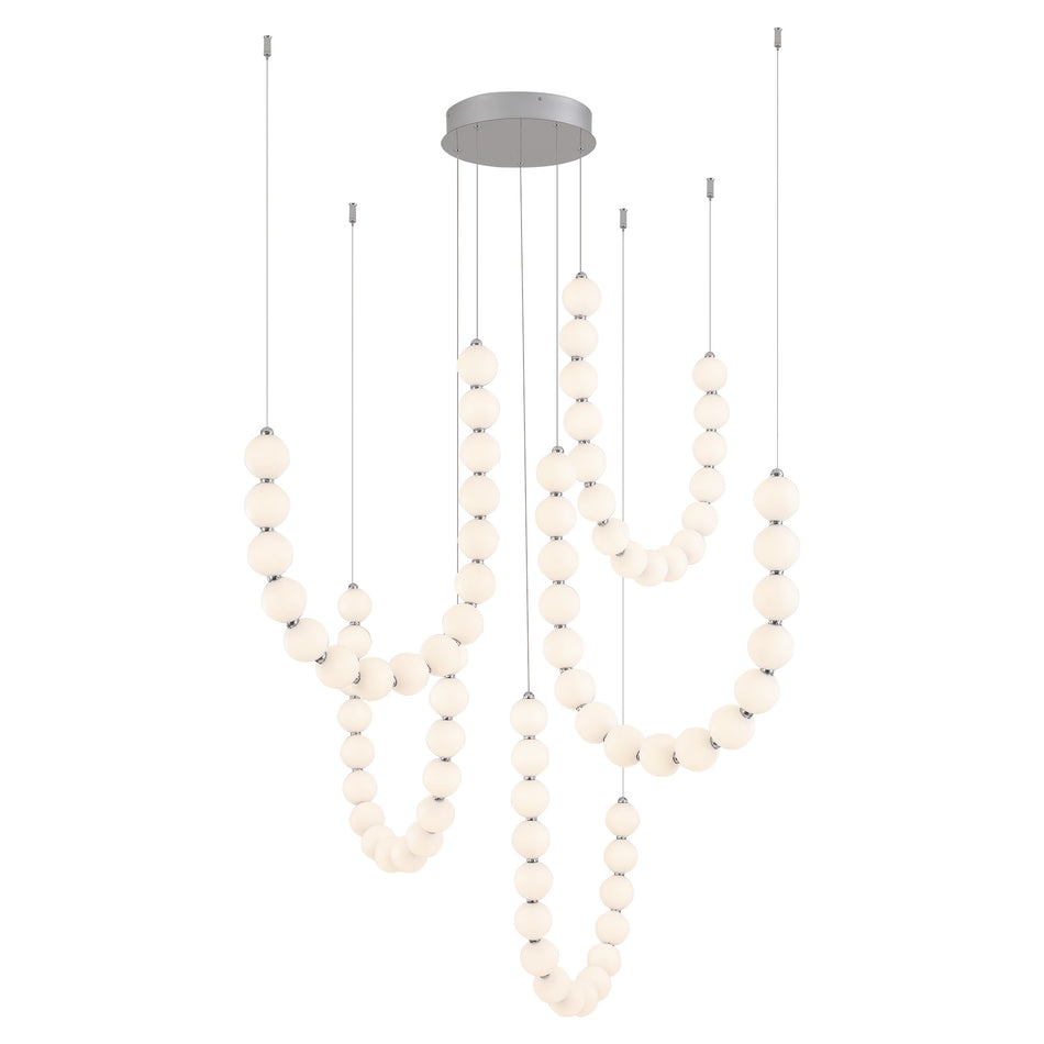 Akoya 80 Light Silver dimmable LED Chandelier