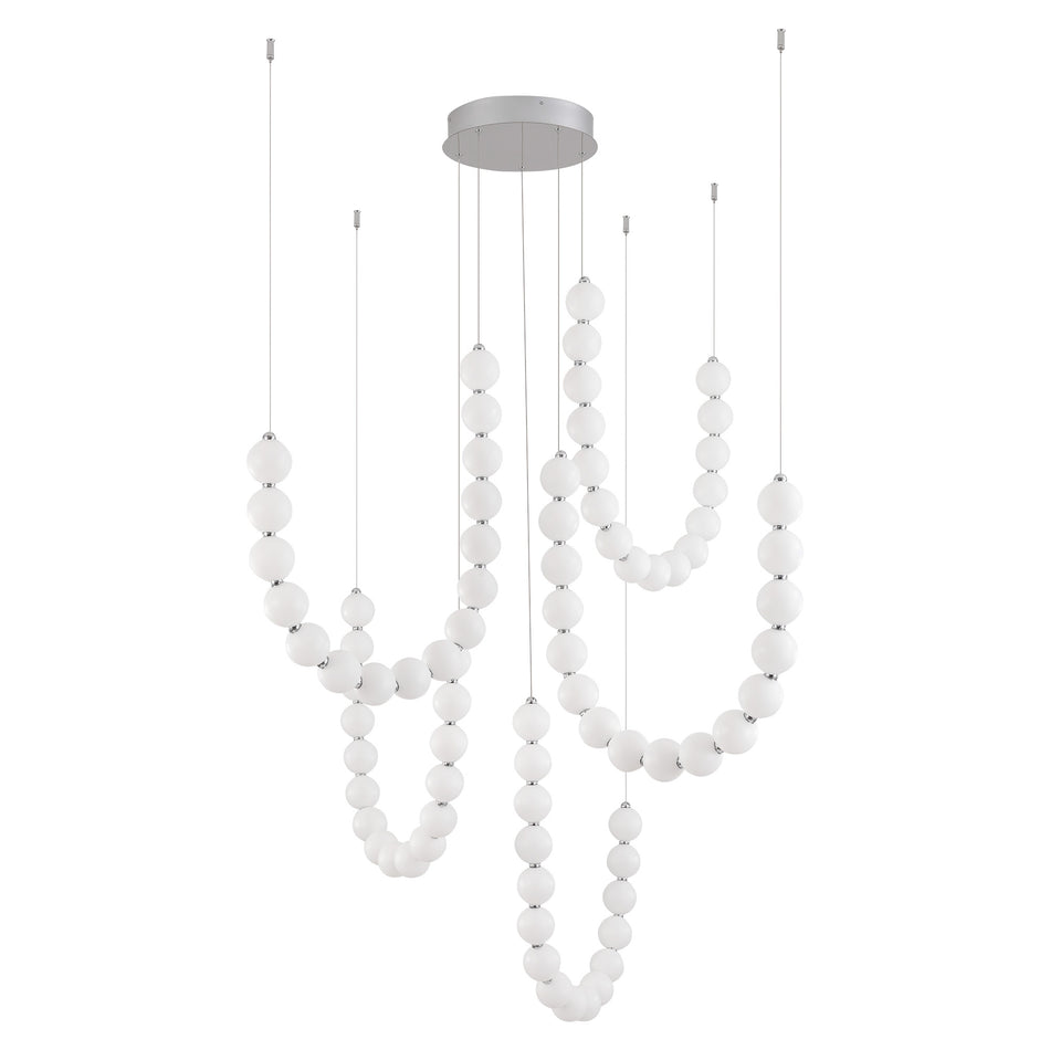 Akoya 80 Light Silver dimmable LED Chandelier