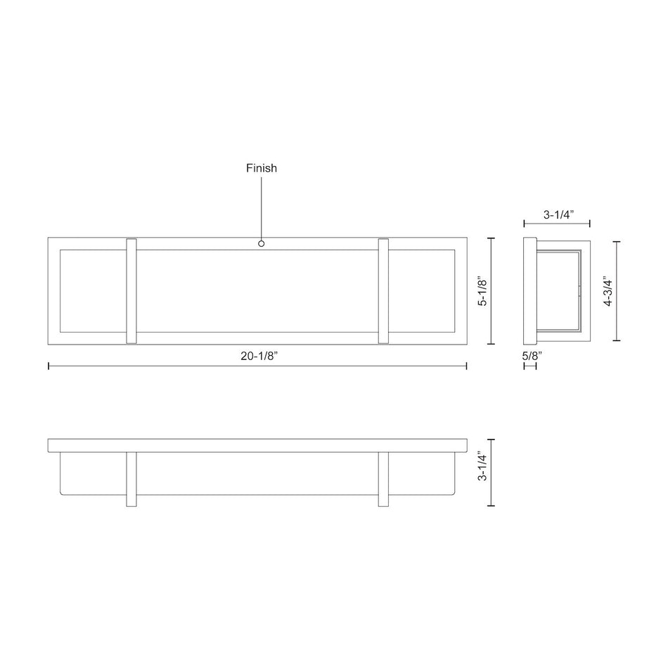 Alberni 20-in Black LED Vanity by KUZCO