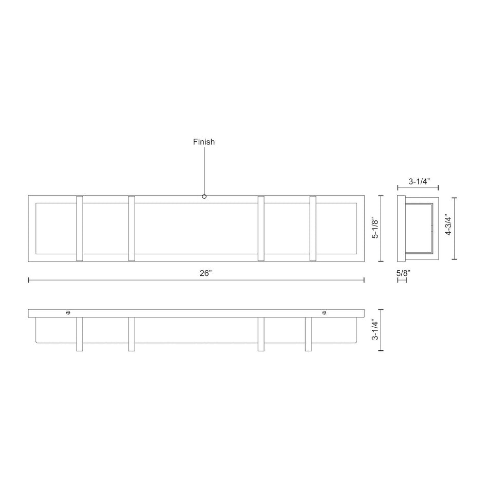 Alberni 26-in Chrome LED Vanity by KUZCO