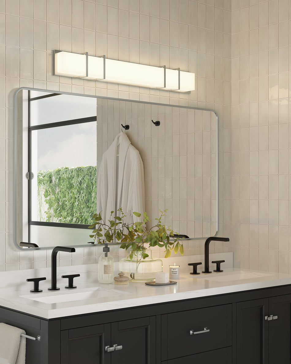 Alberni 38-in Chrome LED Vanity by KUZCO