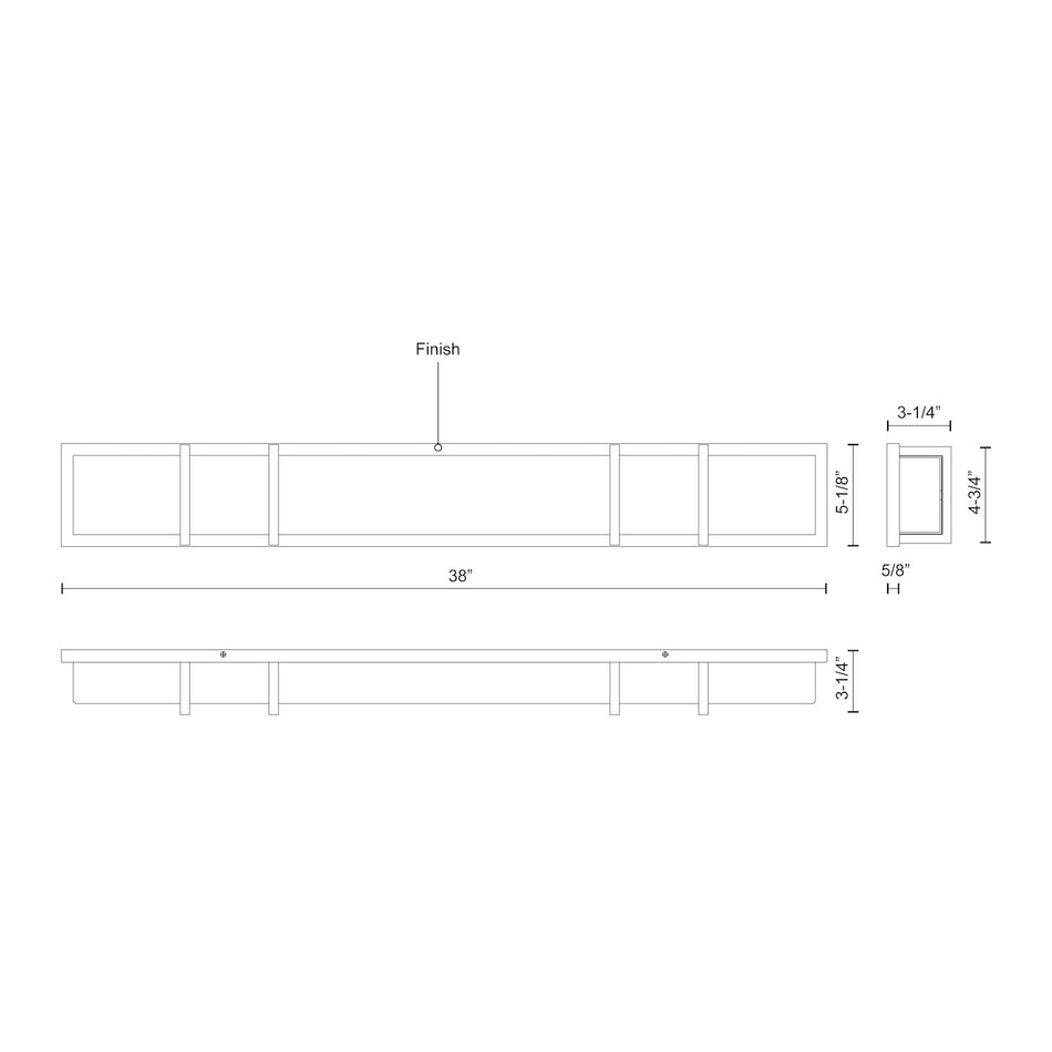 Alberni 38-in Black LED Vanity by KUZCO