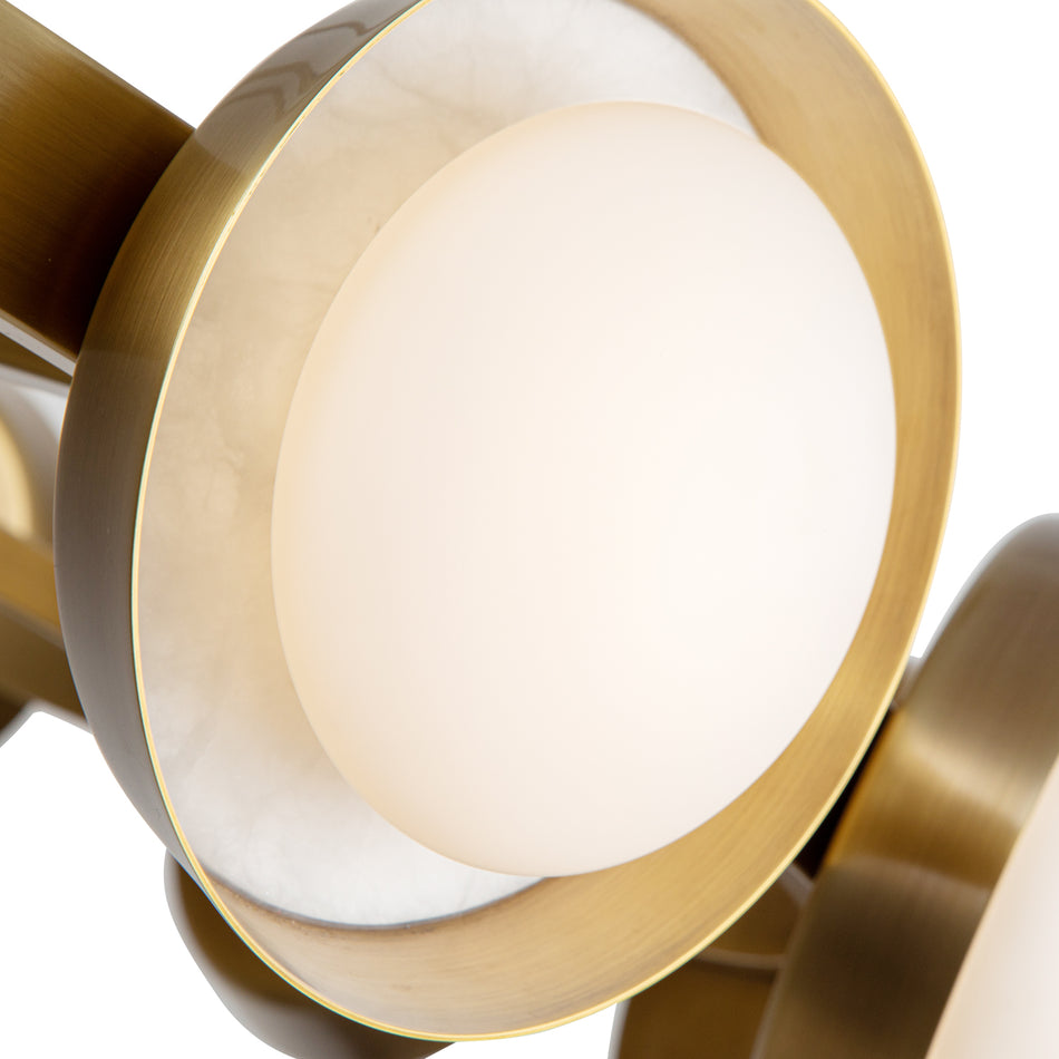 Alonso 50-in Vintage Brass LED Chandeliers by ALORA