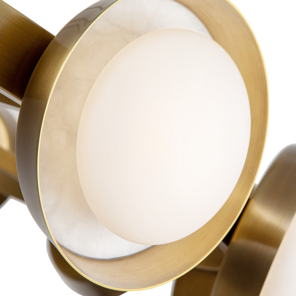 Alonso 50-in Vintage Brass LED Chandeliers by ALORA