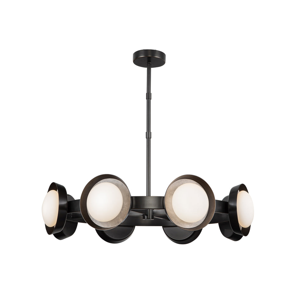 Alonso 37-in Urban Bronze LED Chandeliers