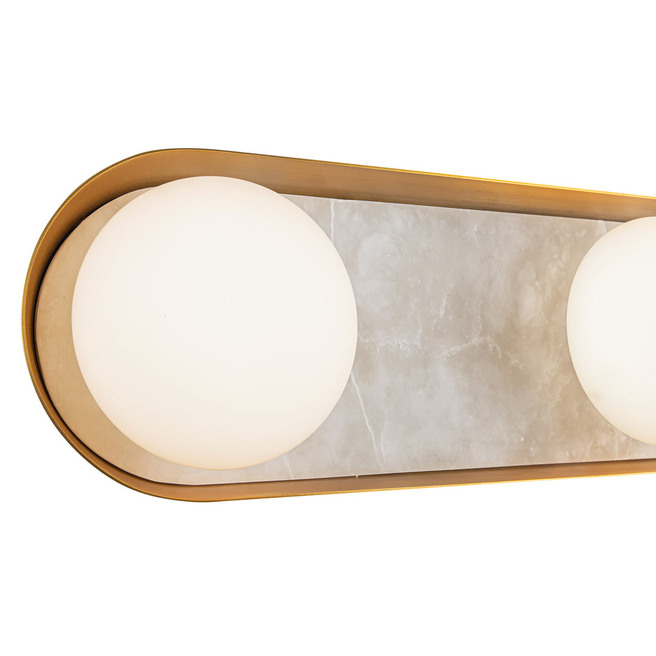 Alonso 23-in Vintage Brass LED Wall/Vanity by ALORA